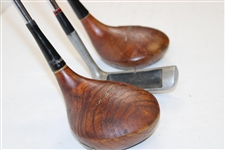 Ben Hogan 1 & 3 Bantam Persimmon Woods Reg No. 2432C w/Hogan P-S2
