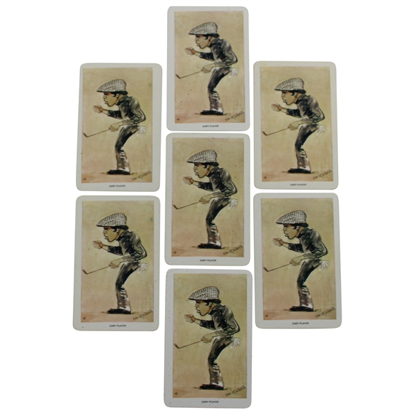 Seven (7) Gary Player World of Sport 'Our Heroes Flik-Cards' #48 Golf Cards