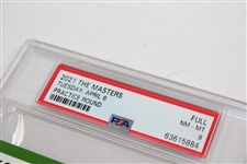 2021 Masters Tournament Tuesday Practice Rd Day Ticket - PSA/DNA Full NM-MT 8 #63615884