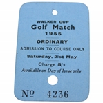 1955 Walker Cup at St Andrews Saturday Golf Match Ticket #4236