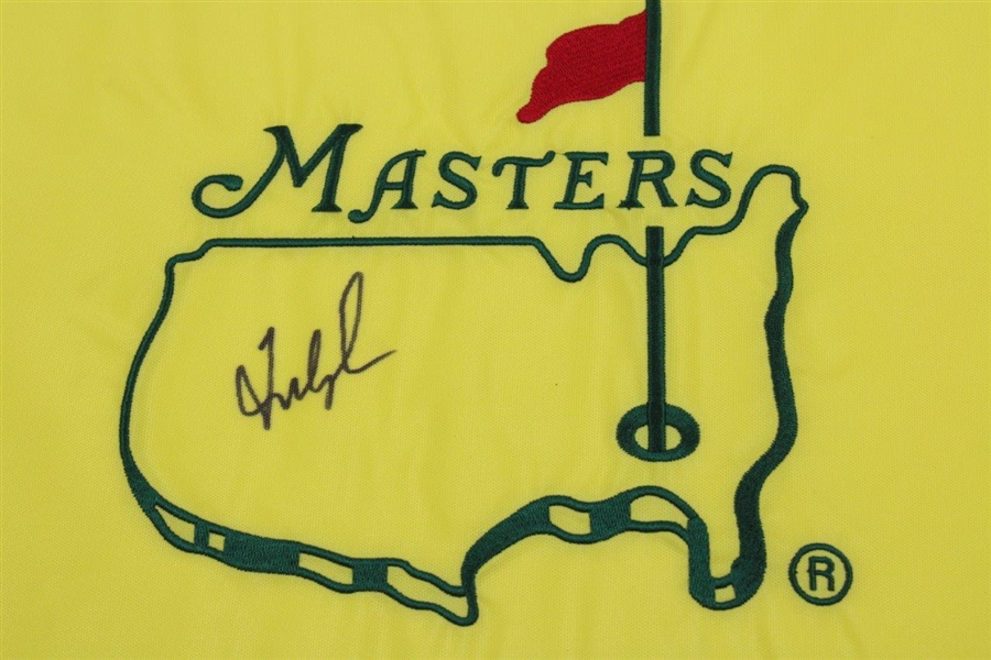 Fred Couples Signed Undated Masters Embroidered Flag JSA #P37990