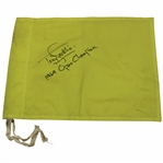 Tony Jacklin Signed Yellow Course Flag with 1969 Open Champion JSA ALOA