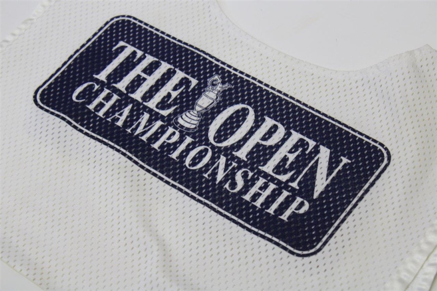 Chris DiMarcos' Match Used 2005 The OPEN at St. Andrews White Caddy Bib