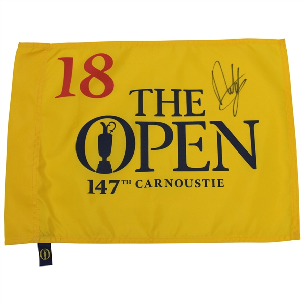Francisco Molinari Signed 2018 The OPEN at Carnoustie Yellow Flag - The DiMarco Collection JSA ALOA