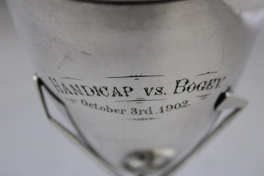 1902 The Country Club Handicap vs Bogey Sterling Silver Trophy Won by USGA Record Holder Anita Phipps