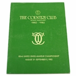 1982 US Amateur Championship at The Country Club (Brookline) Official Program 