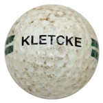 Augusta National Golf Club Vintage Range Ball Featuring Pros Kletcke and Spencer Names- Used 