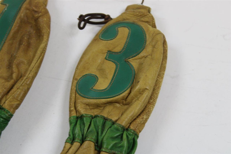 Two (2) Vintage Leather Club Head Covers 