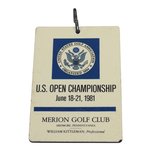 1981 US Open at Merion Golf Club Official Logo Bag Tag