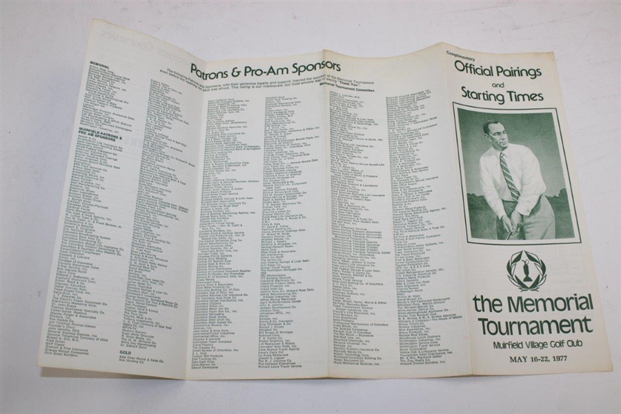 1976 Memorial Tournament Spectators Handbook & 1977 Pairings/Starting Times