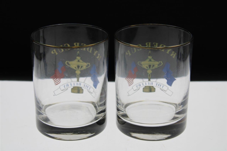 Pair of 1993 Ryder Cup at The Belfry Logo Rocks Glasses
