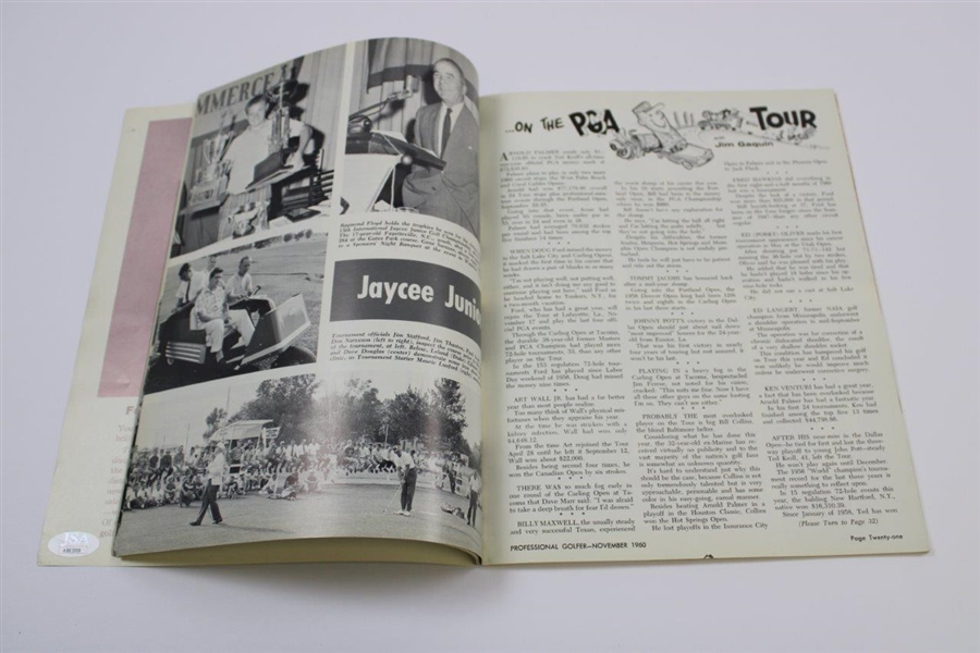 Arnold Palmer Signed 1960 Professional Golfer Magazine - November JSA #AB82009
