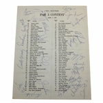 Nicklaus, Snead, Casper, Goalby & Others Signed 1973 Masters Par 3 Pairing Sheet JSA ALOA