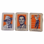 Two (2) Sam Snead & One (1) Ben Hogan Wheaties Hand Cut Golf Cards