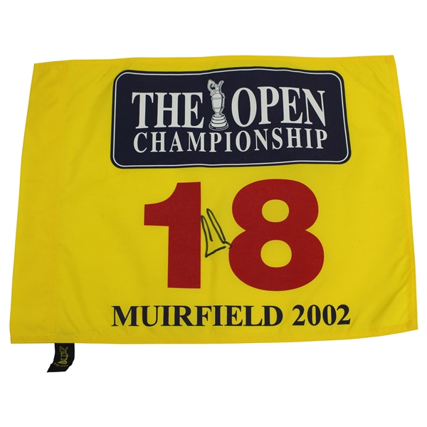 Ernie Els Signed 2002 The OPEN Championship at Muirfield Flag JSA ALOA