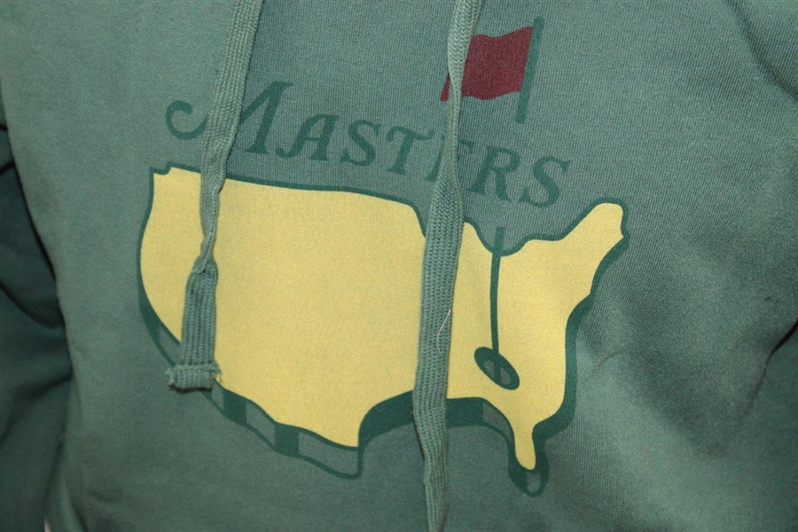 Masters Tournament Logo Green Hooded Unworn Sweatshirt - Size XS