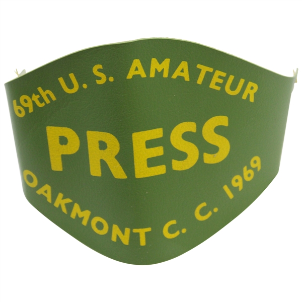 1969 US Amateur Oakmont Country Club Press Arm Band - Steve Melnyk