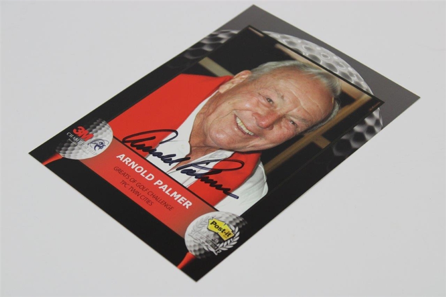 Arnold Palmer Signed 5x7 3M Championship Photo Card JSA ALOA
