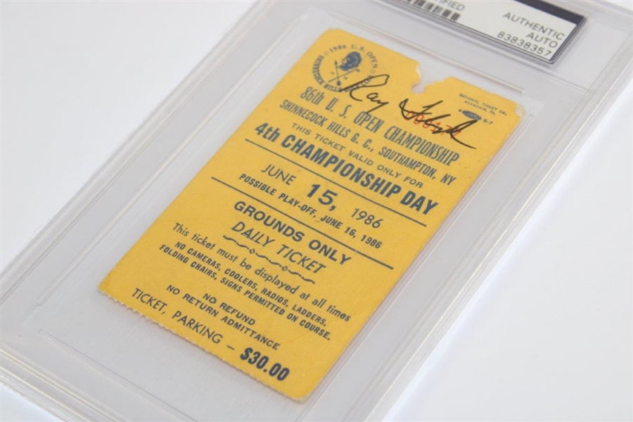 Ray Floyd Signed 1986 US Open at Shinnecock Ticket #177 PSA #83838357
