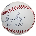 Gary Player Signed Rawlings Official MLB Baseball with HOF 1974 JSA ALOA