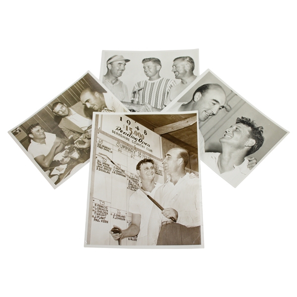 Four Original Photos of Rod Munday, Fred Hawkins, Tony Manero, & Fred Haas at 1948 Reading Open