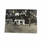 Vintage Golfer Tees Off While others Watch Alongside Horse-and-Buggy Daily Mirror Photo - Victor Forbin Collection