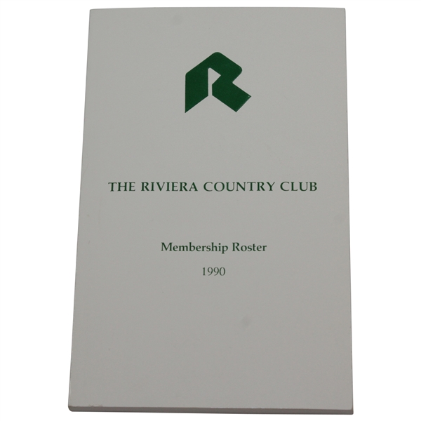 1990 'The Riviera Country Club' Membership Roster Booklet