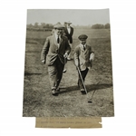 Little Tich & Harry Lauder Play Golf at Richmond Daily Mirror Press Walking Photo - Victor Forbin Collection