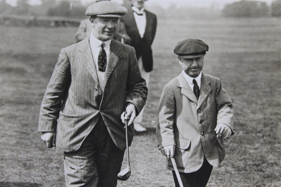 Little Tich & Harry Lauder Play Golf at Richmond Daily Mirror Press 'Walking' Photo - Victor Forbin Collection