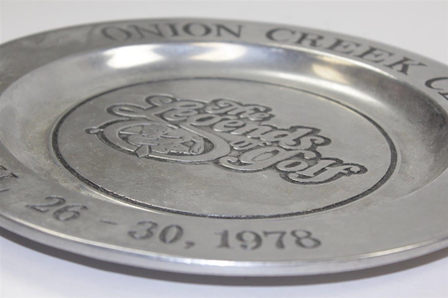 1978 & 1979 Legends Of Golf at Onion Creek Club Pewter Plates 