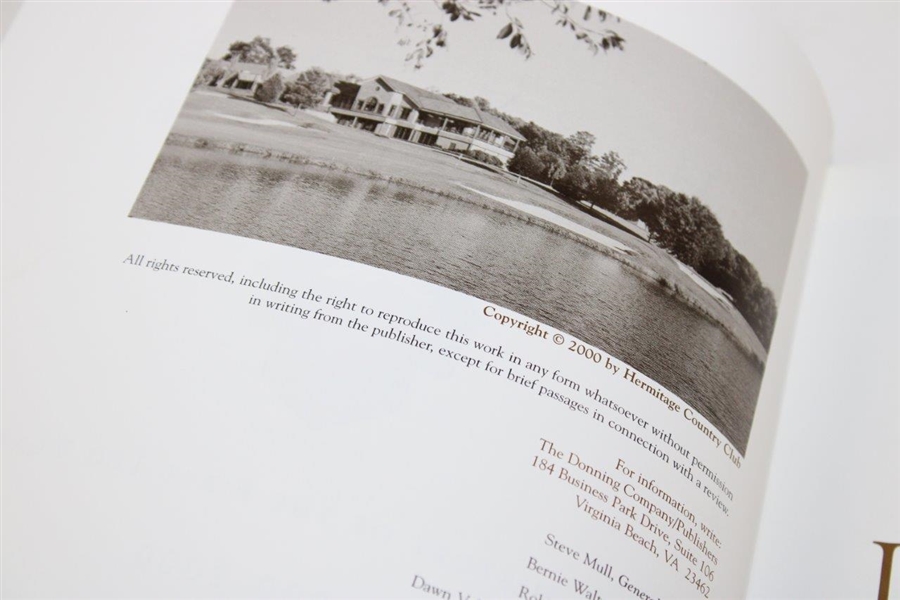 Hermitage Country Club: A History Of The First 100 Years 1900-2000' Deluxe Book by Bruce Matson