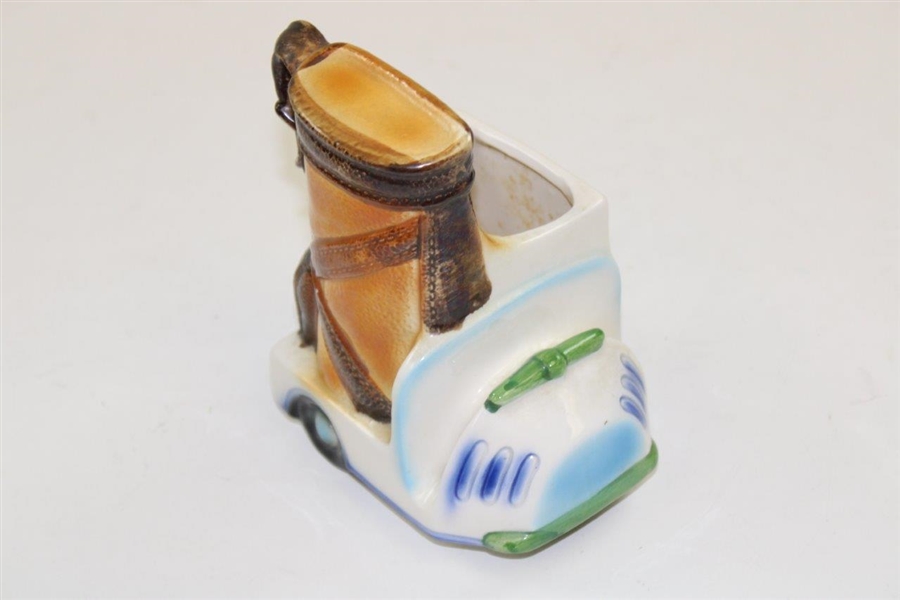Vintage Golf Cart Themed  'Relpo' Japan Ceramics Vase