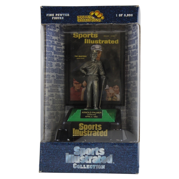 Arnold Palmer '1962 Sports Illustrated' Pewter Statue & Repro Magazine Display - Unopened