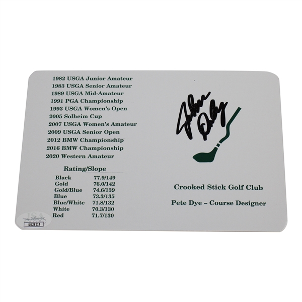 John Daly Signed Crooked Stick Golf Club Official Scorecard JSA #UU28114