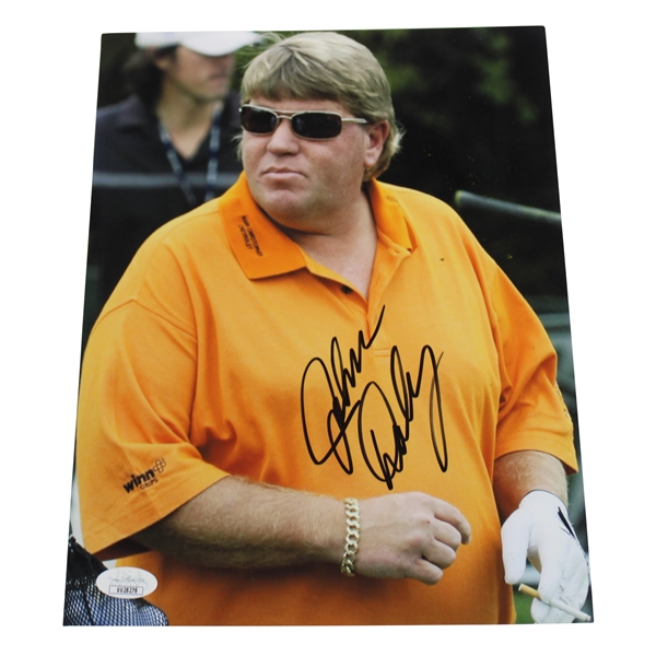 John Daly Signed Photo Wearing Orange Shirt JSA #UU28278
