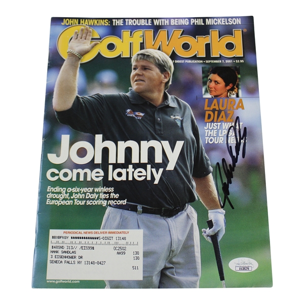 John Daly Signed 2001 Golf World Magazine - September 7th JSA #UU28276
