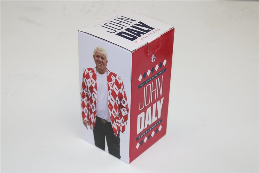 John Daly Signed St. Louis Cardinals Bobble-head with Box #UU28284