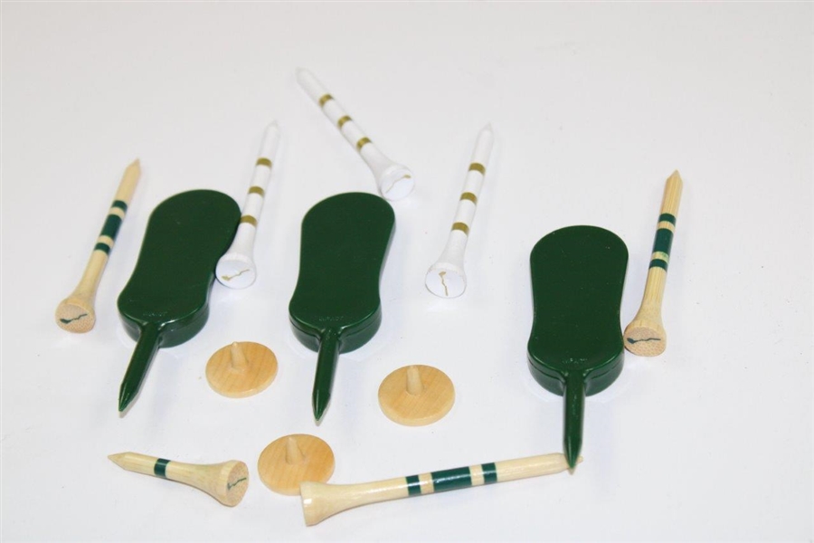 Group of Crooked Stick Golf Tees(7), Ball Markers(3), and Divot Tools(3)