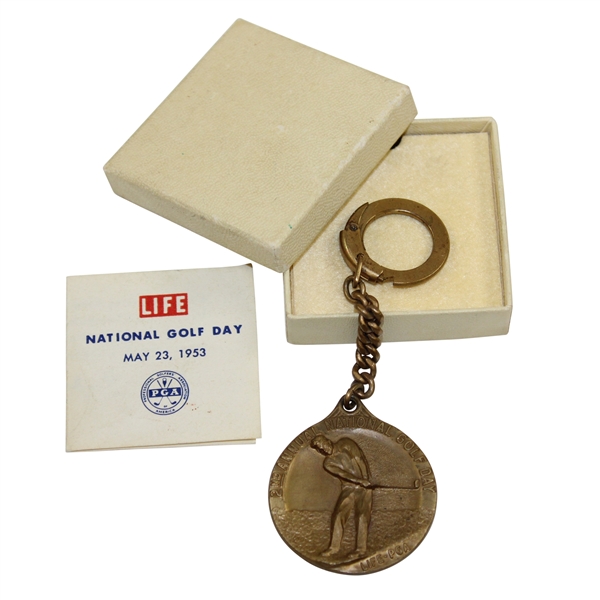 1953 Julius Boros National Golf Day Medal with Insert & Box