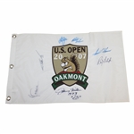 Chi-Chi Rodriguezs Personal 2007 US Open At Oakmont Multi-Signed Flag JSA ALOA