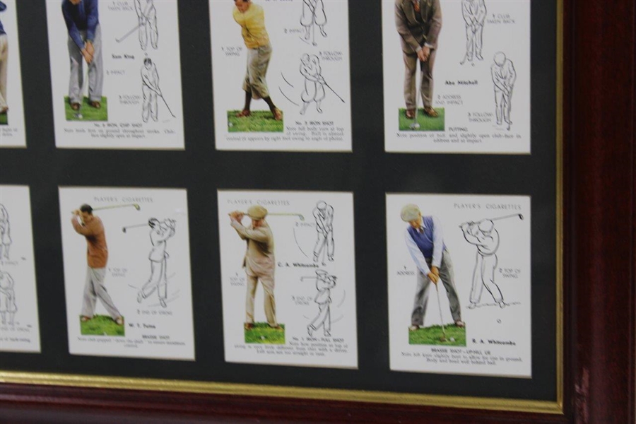 Circa 1939 Complete Series Of 25 John Player & Sons Golf Card Set - Framed