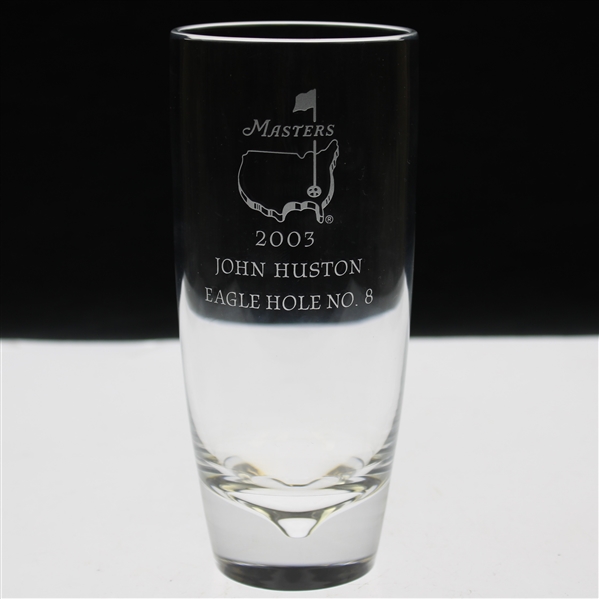 2003 Masters Awarded Eagle Hole #8 Steuben Crystal Highball Glass - John Huston Collection