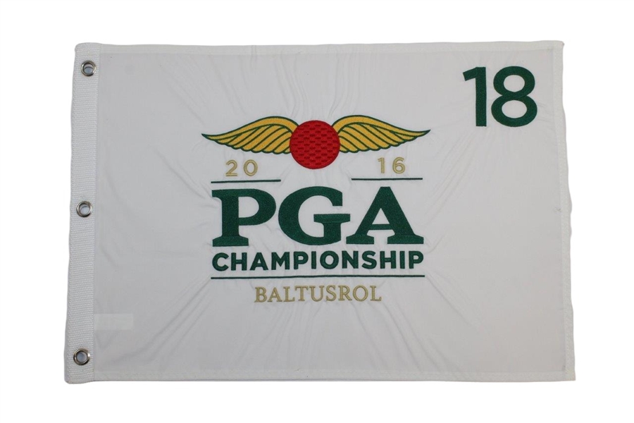 Two (2) 2016 PGA Championship at Baltusrol Flags - Screen & Embroidered