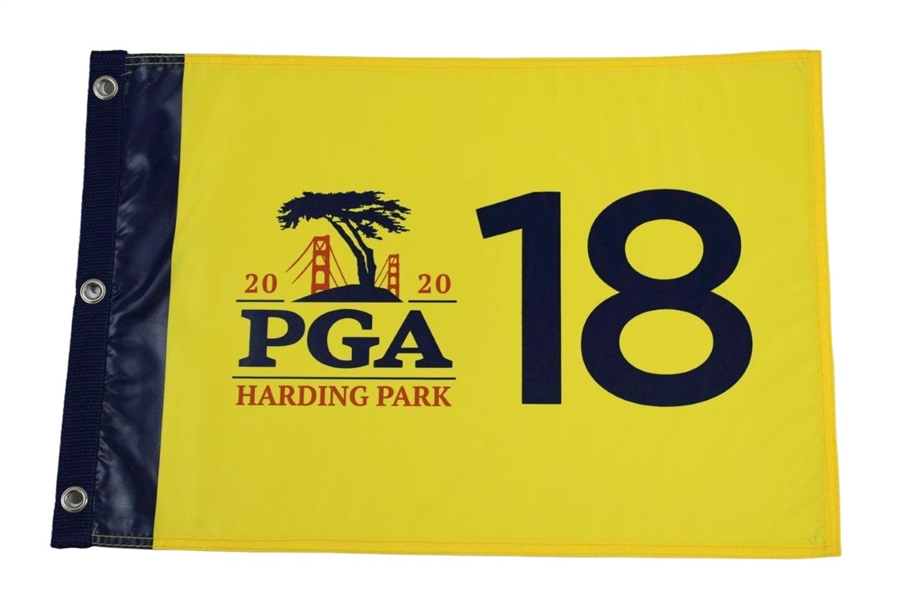 Two (2) 2020 PGA Championship at Harding Park Flags - Screen & Embroidered