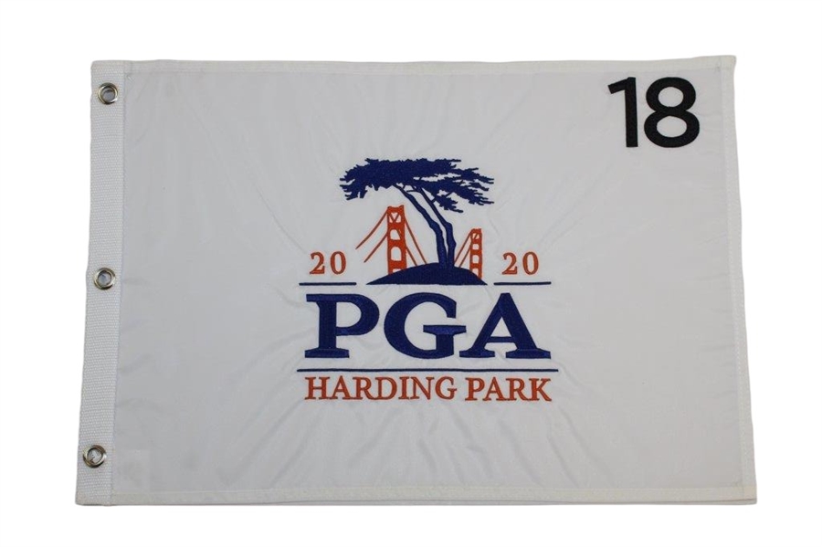 Two (2) 2020 PGA Championship at Harding Park Flags - Screen & Embroidered