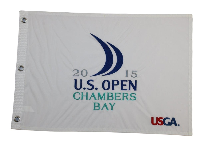Two (2) 2015 US Open Championship at Chambers Bay Flags - Screen & Embroidered