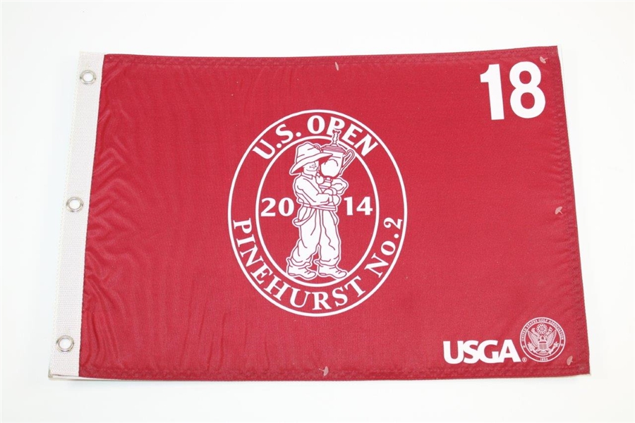 Two (2) 2014 US Open Championship at Pinehurst No. 2 Flags - Screen & Embroidered