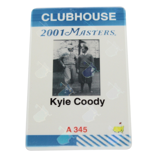 2001 Masters Tournament Clubhouse Badge #A345 - Tiger Woods Winner