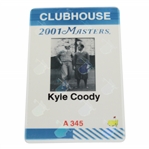 2001 Masters Tournament Clubhouse Badge #A345 - Tiger Woods Winner