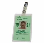 1991 Masters Official Caddie Badge No. 024 (Steve Elkington) - Bob Burns Collection